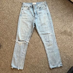 AGOLDE DISTRESSED KNEE JEANS SZ 26